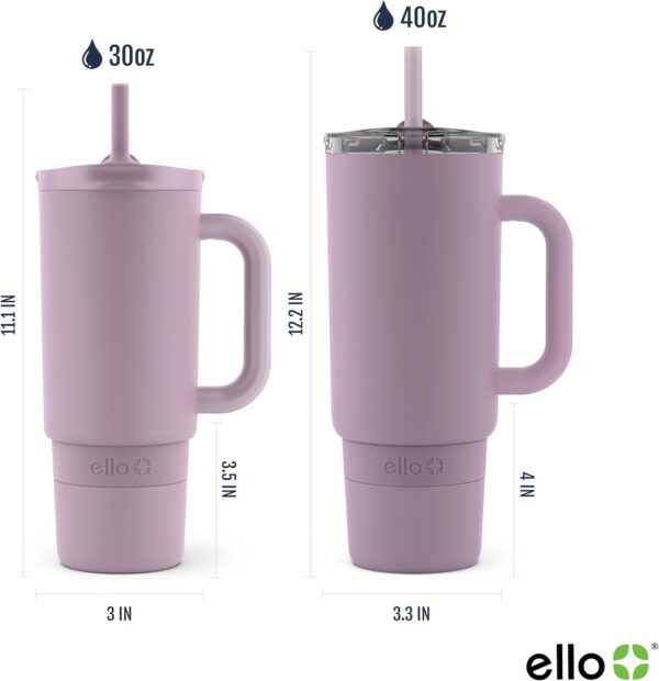 Ello Port Tumbler in Mauve with Carry Loop & Integrated Handle
