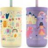 Ello Bop 2 - Pack Kids Plastic Tumbler Set with Animal Wonderland Design