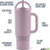 Ello Port Tumbler in Mauve with Carry Loop & Integrated Handle